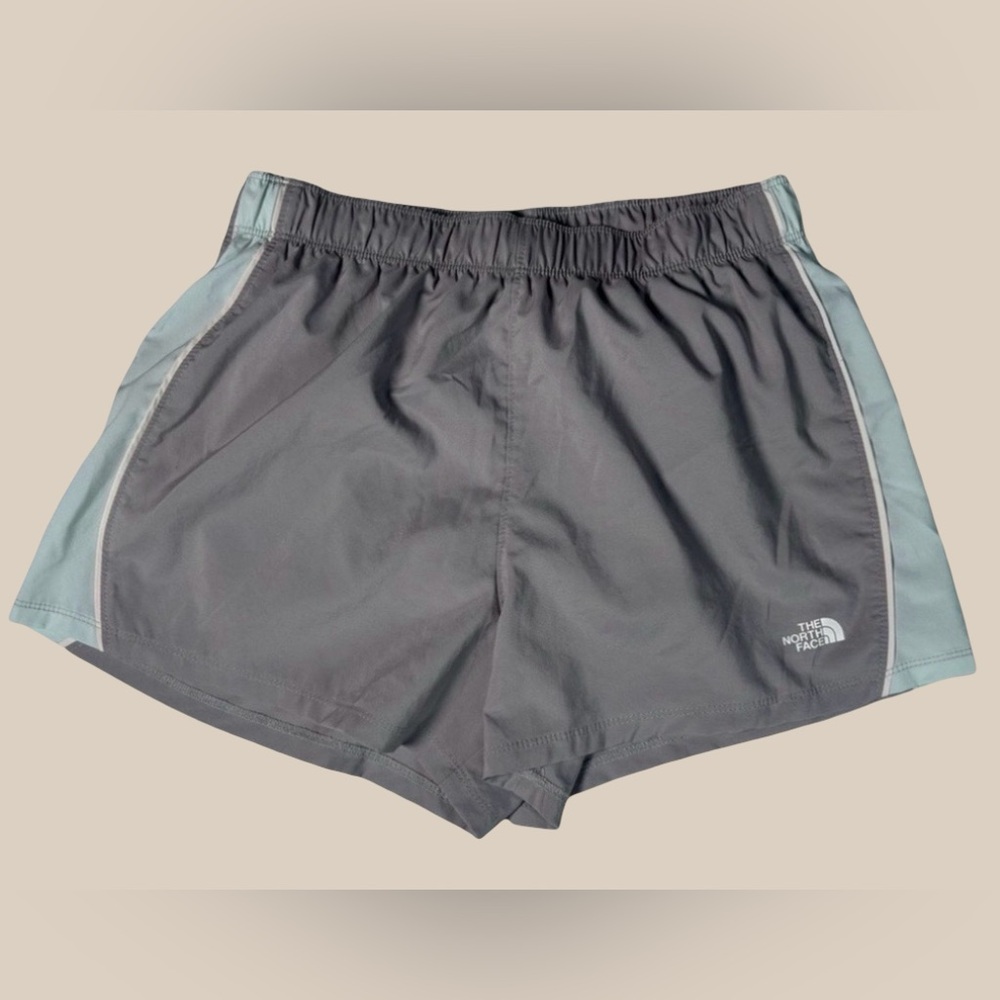 The North Face Women's Circulardesign Gray Light Blue Athletic Shorts Size Small